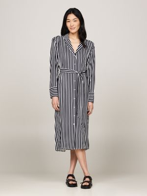 Stripe Midi Shirtdress, Bold Stp / Navy
