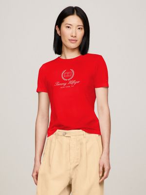 Tommy Hilfiger Heritage Crew Neck T-Shirt, Women's Short Sleeve, Masters  Black - Worldshop