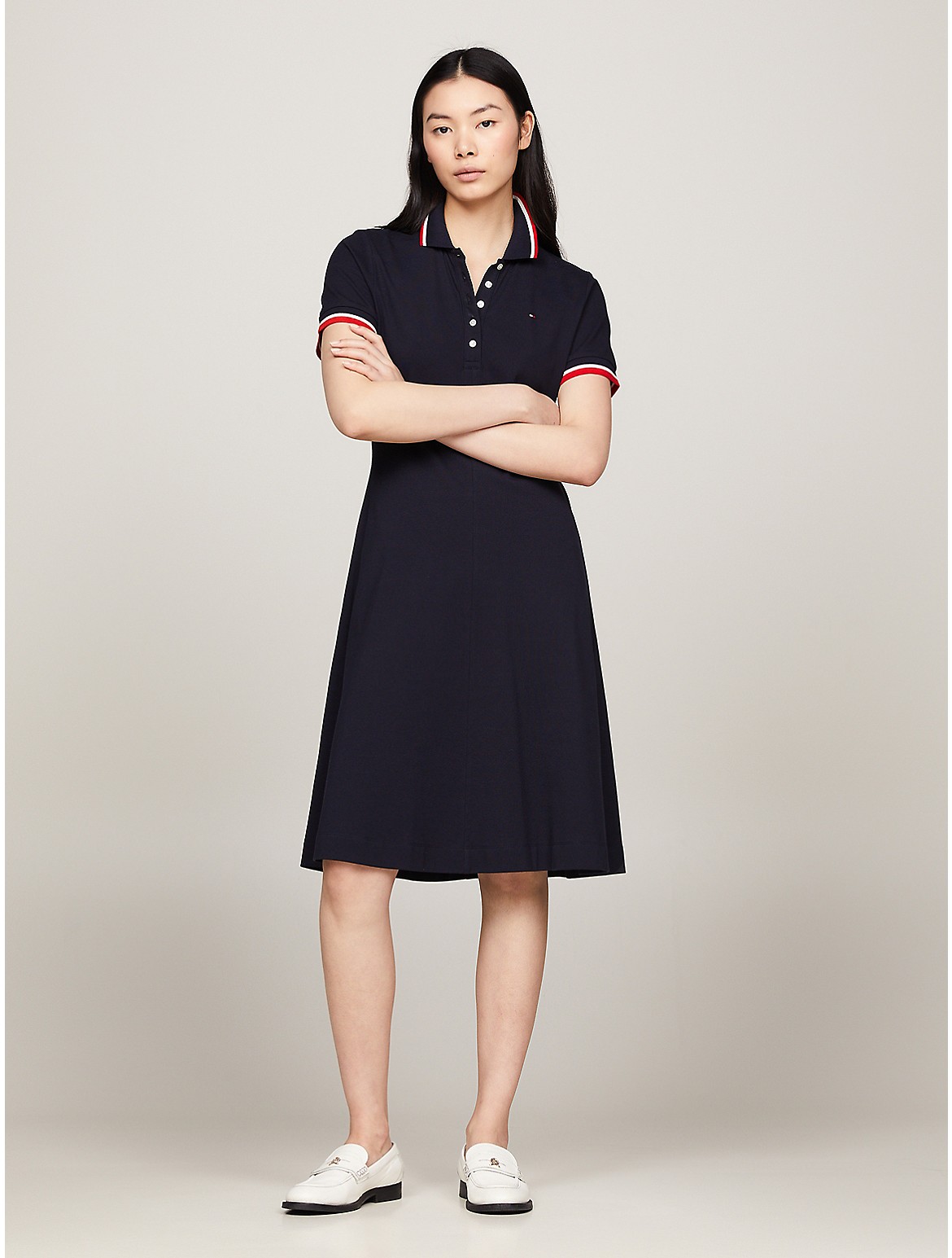 Tommy Hilfiger Women's Fit and Flare Polo Dress
