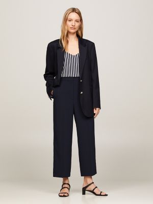 Wide-Leg Cropped Twill Pant | Tommy Hilfiger