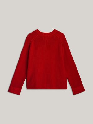 Relaxed Fit Half-Zip Sweater, Dark Magma