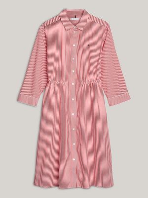 Belted Stripe Midi Shirtdress | Tommy Hilfiger