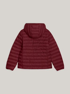 Hooded Puffer Jacket, Deep Rouge