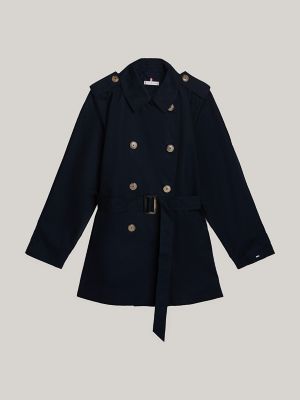 Tommy hilfiger single breasted best sale trench coat