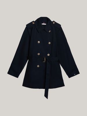 Belted Trench Coat, Navy
