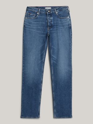 Mid-Rise Straight Fit Light Wash Jean, Denim Blue
