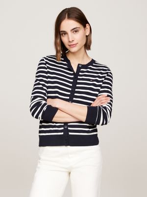 Cotton jersey cardigan womens best sale