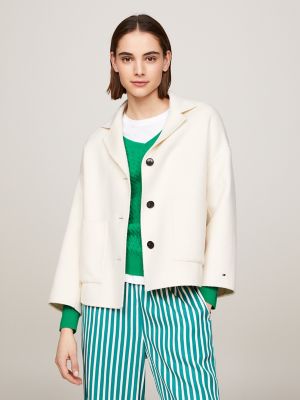 Tommy hilfiger puffer jacket best sale women's white