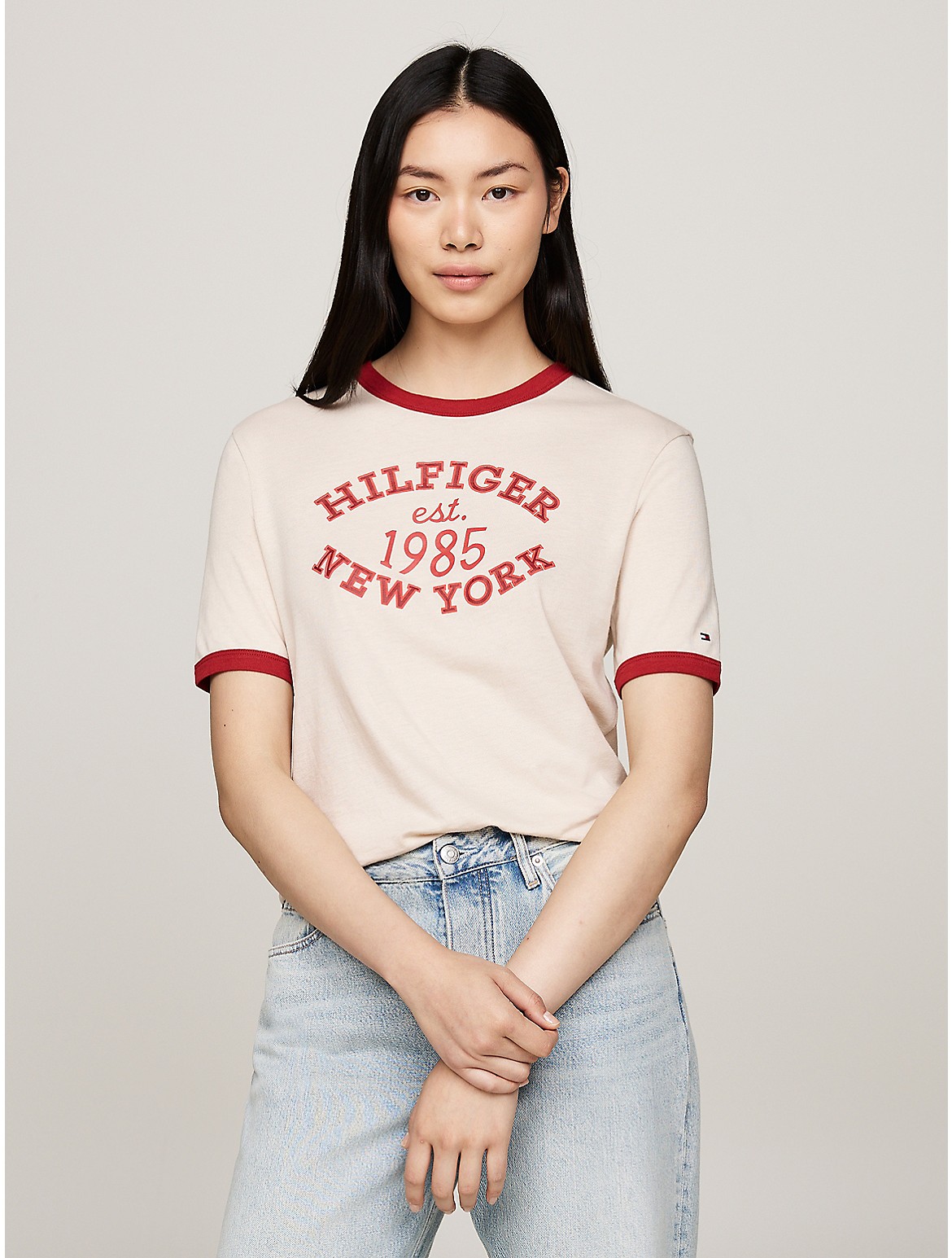 Tommy Hilfiger Women's New York Varsity Ringer T-Shirt