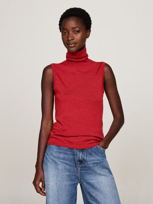 Sleeveless Wool Turtleneck Sweater Tommy Hilfiger