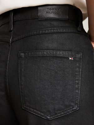 Coated High Rise Relaxed Straight Jean
