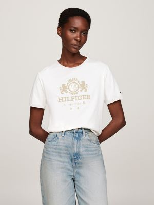 Varsity Crest Logo Ringer T Shirt Tommy Hilfiger