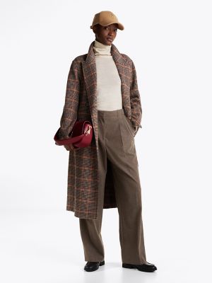 Flannel Relaxed Straight-Leg Pant, Legacy Brown Heather