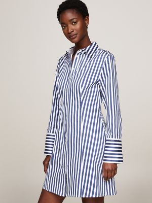 sheller シェリエ ringe stripe shirt dress fringe stripe shirt dress – shéller / シェリエ