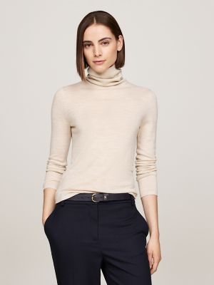 Chandail a col roule en laine coupe cintree Tommy Hilfiger