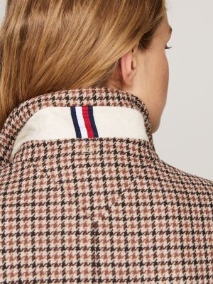 Wool-Blend Houndstooth Check Coat | Tommy Hilfiger Wool-Blend Houndstooth Check Coat | Tommy Hilfiger