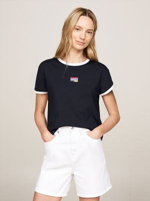 Hilfiger Team Skinny Fit Ringer T-Shirt, Navy