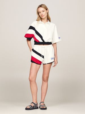 Hilfiger Team Stripe Runner Short, Ecru