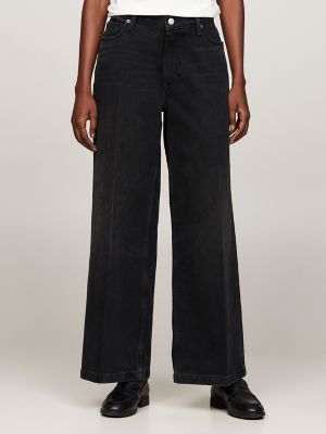 Mid-Rise Black Wash Wide-Leg Jean, Iri
