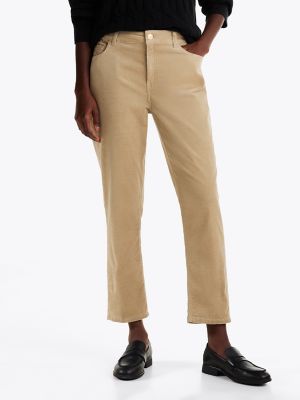 Slim Fit Stretch-Corduroy Pant, Beige