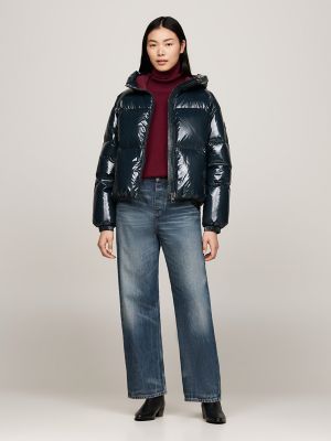 Water-Repellent Down New York Jacket, Military Denim