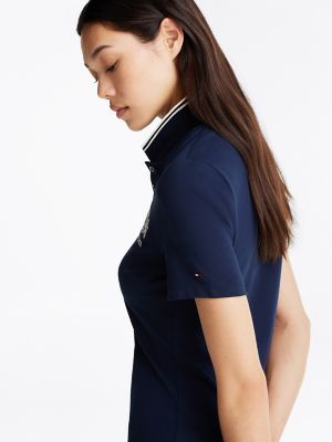 Embroidered Stretch Slim Fit Polo Dress | Tommy Hilfiger USA