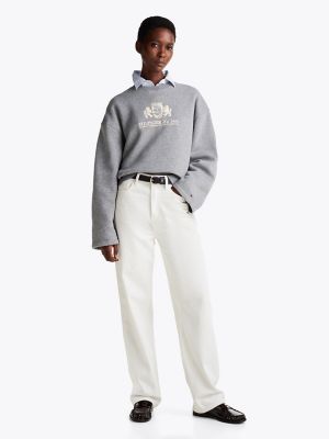 Embroidered Crest Wide-Sleeve Sweatshirt | Tommy Hilfiger Embroidered Crest Wide-Sleeve Sweatshirt | Tommy Hilfiger
