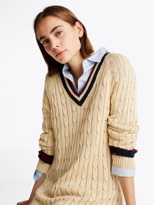 Varsity Cable Knit Sweater Dress | Tommy Hilfiger