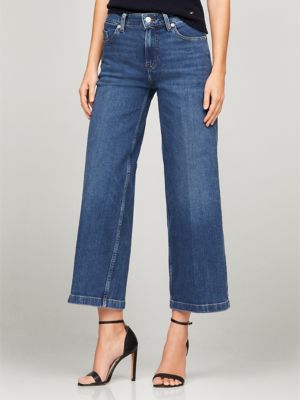 Mid-Rise Medium Wash Wide Leg Jean, Medium Denim Wash