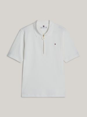 Stretch-Cotton Regular Fit Polo, Ecru