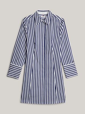 Banker Stripe Mini Shirtdress, Banker Stripe Ancient/Navy