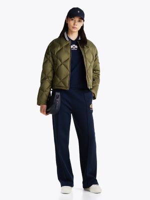 Water-Repellent Quilted Down Bomber, Utility Olive