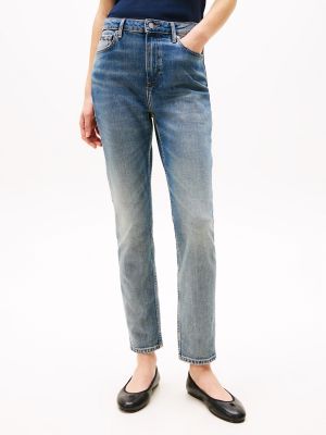 High-Rise Slim Cigarette Jean, Faded Medium Wash