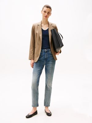 High-Rise Slim Cigarette Jean, Faded Medium Wash