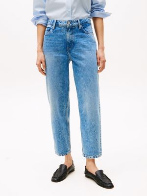 Medium Wash Mid-Rise Tapered Fit Jean, Blue