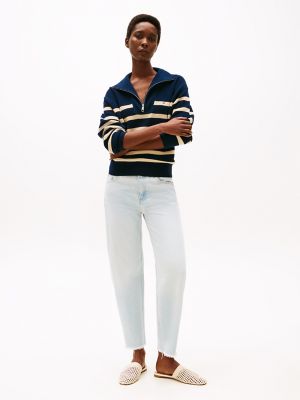 Light Wash Mid-Rise Tapered Jean, Light Wash