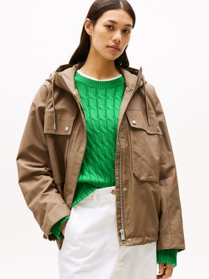 Short Hooded Parka, Tundra Brown
