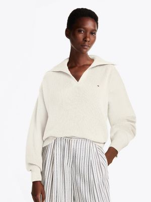 Stripe Polo Sweater