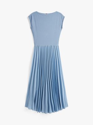 Fit-and-Flare Pleated Midi Dress | Tommy Hilfiger