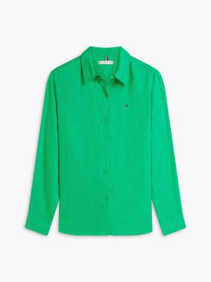 Женские рубашки Tommy Hilfiger Long-Sleeve Linen Shirt — фото 5