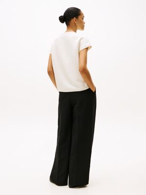 売れ筋商品|||トミー ヒルフィガー カットソー トップス レディース Women's Pintucked Linen-Blend Top Sky Captain Tommy Hilfiger Women's Sportswear Top, Sky Captain/Mint, XL