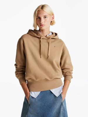 Hoodie with no drawstring sale