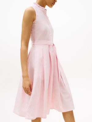 Sleeveless Stripe Ruffle Midi Dress | Tommy Hilfiger USA