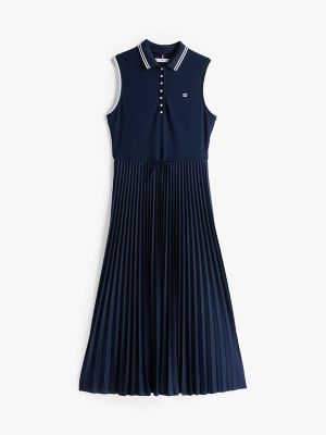 tommy hilfiger midi polo dress Tommy Hilfiger White Midi Polo Shirt Dress w/ Tie-Up Women's 3XL