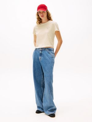 Sofia for Tommy New York Logo T-Shirt, Ivory Petal