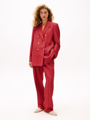 Sofia for Tommy Wide-Leg Pant, Medium Red