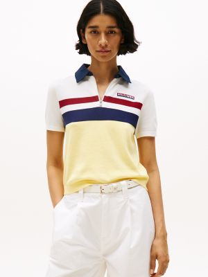 Hilfiger Sailing Colorblock Polo, Ecru / Multi