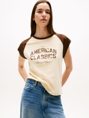 Varsity Logo Raglan T-Shirt, Country Ivory