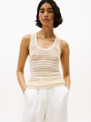 Crochet Sweater Tank, Desert Sand