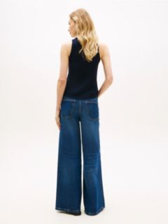 Cable Knit Sweater Tank — Navy 4